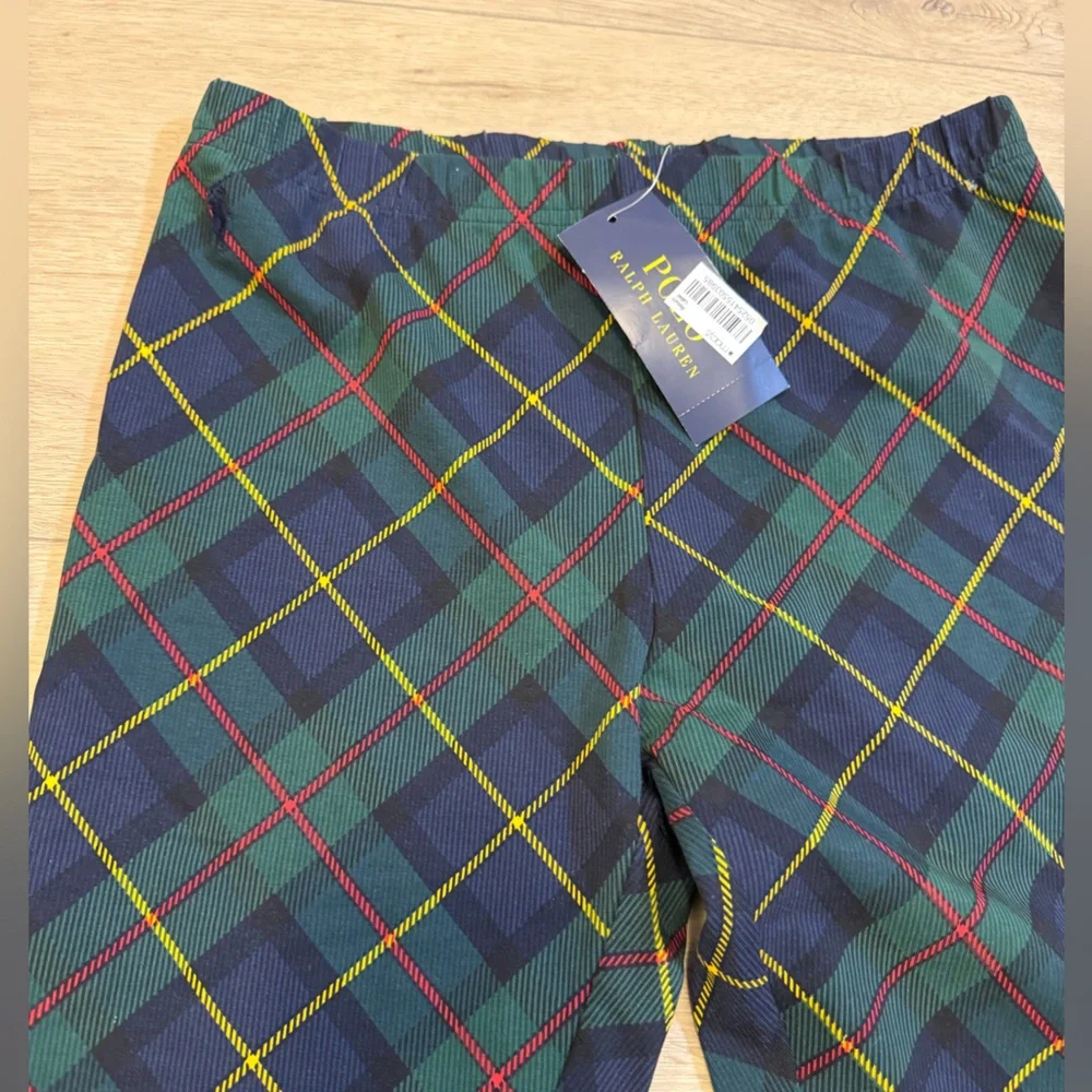 NWT Ralph‎ Lauren Youth Plaid leggings Large